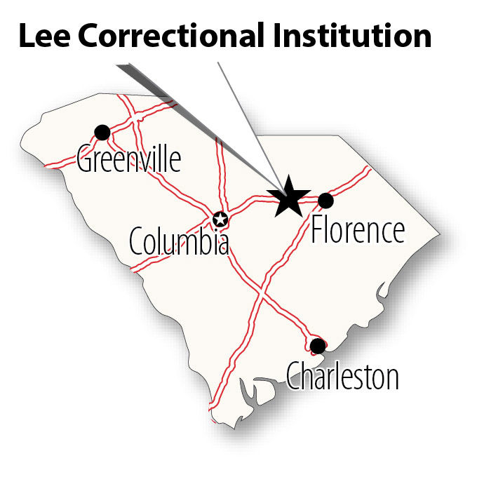lee correctional institution map